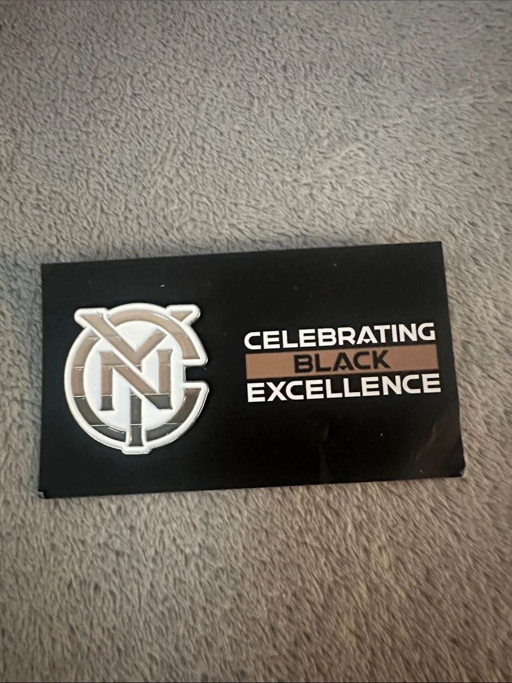 NYCFC Celebrating Black Excellence Enamel Pin - Silver & Black